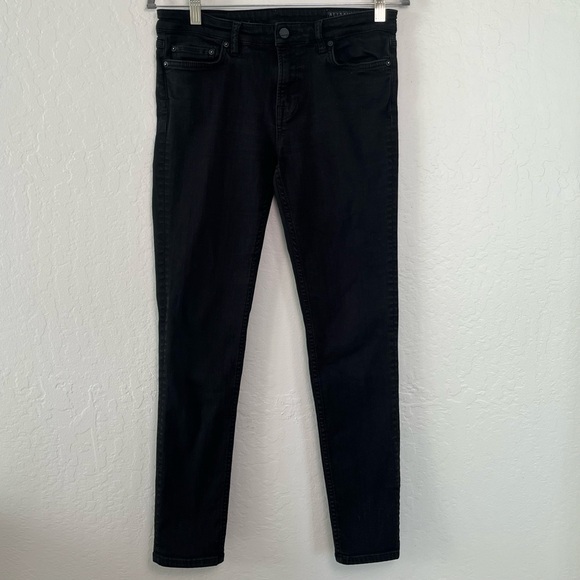 All Saints Jeans Women's 31 Black Mast Skinny Denim  Black Size 31x28 - Picture 2 of 10